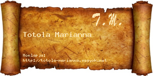 Totola Marianna névjegykártya